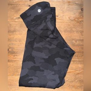 Black Camoflauge Lululemon Everlux Leggings